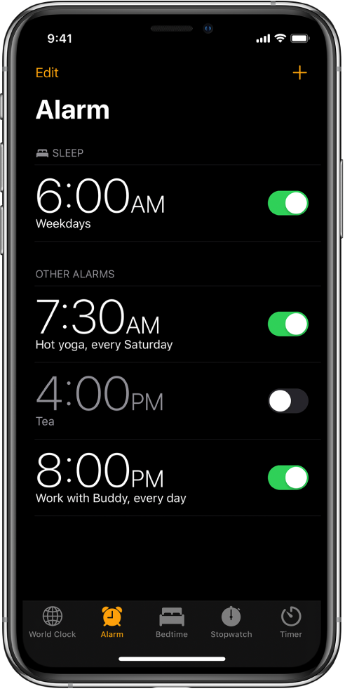 programar-una-alarma-o-un-horario-para-dormir-en-el-iphone-soporte