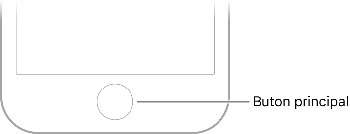 Butonul principal din partea de jos a iPhone-ului.