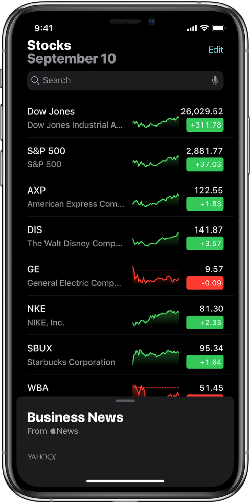 Check stocks on iPhone - Apple Support
