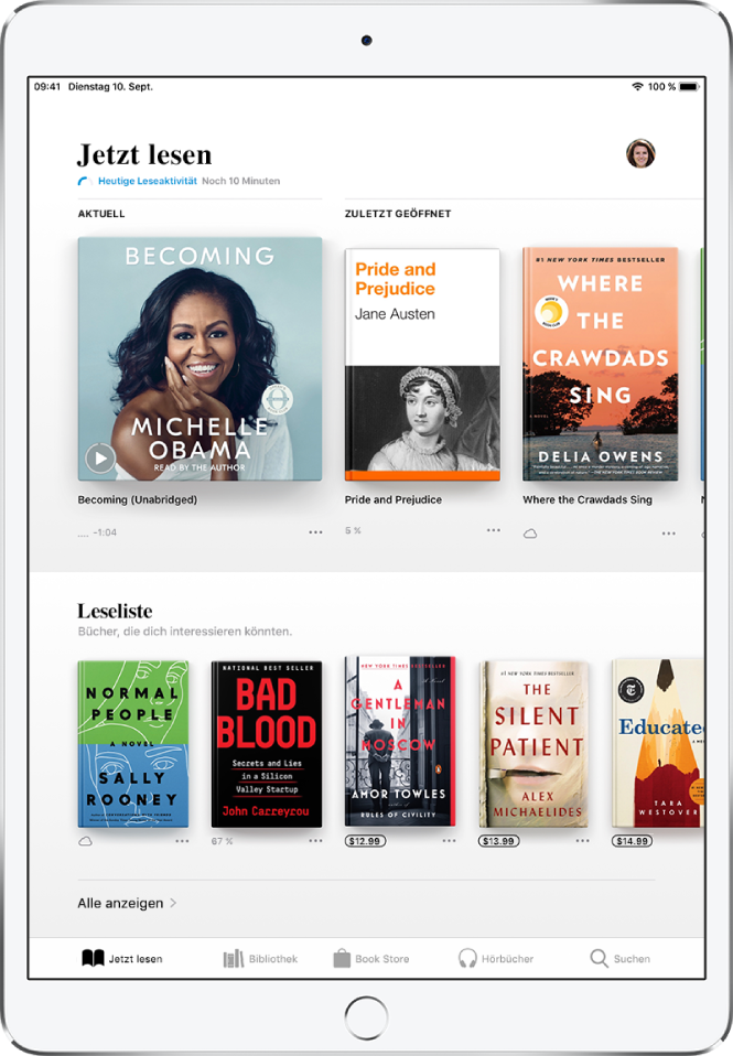 Lesen von Büchern in der App „Bücher“ auf dem iPad Apple Support