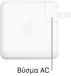 Το τροφοδοτικό USB-C 61 W ή 96 W.