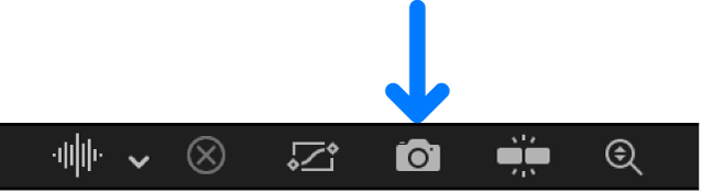Botón de instantánea de curva en el editor de fotogramas clave