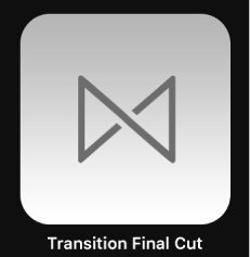 Icône de transition Final Cut dans le navigateur de projets