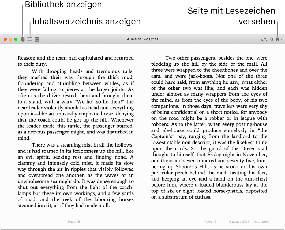 Optionen in einem geöffneten Buch.