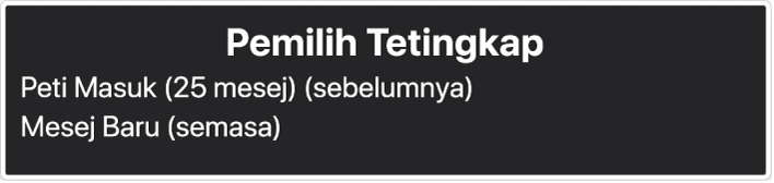 Pemilih Tetingkap adalah panel yang menunjukkan senarai tertingkap yang sedang dibuka.