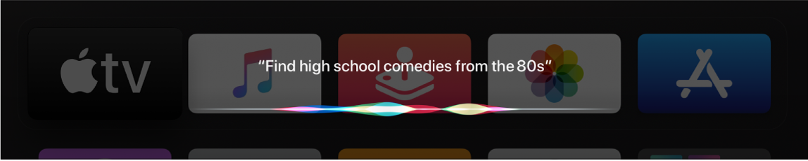 Screen showing Siri movie search by genre and date