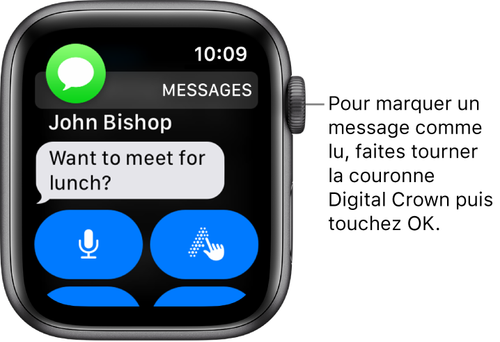 Lire des messages sur l’Apple Watch - Assistance Apple