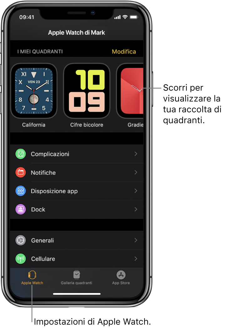 App di appuntamenti di Apple Watch