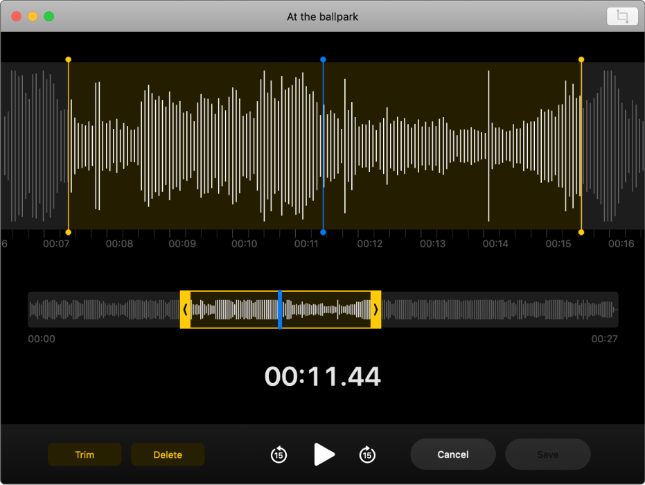 Edit a voice memo on your Mac - Apple Support