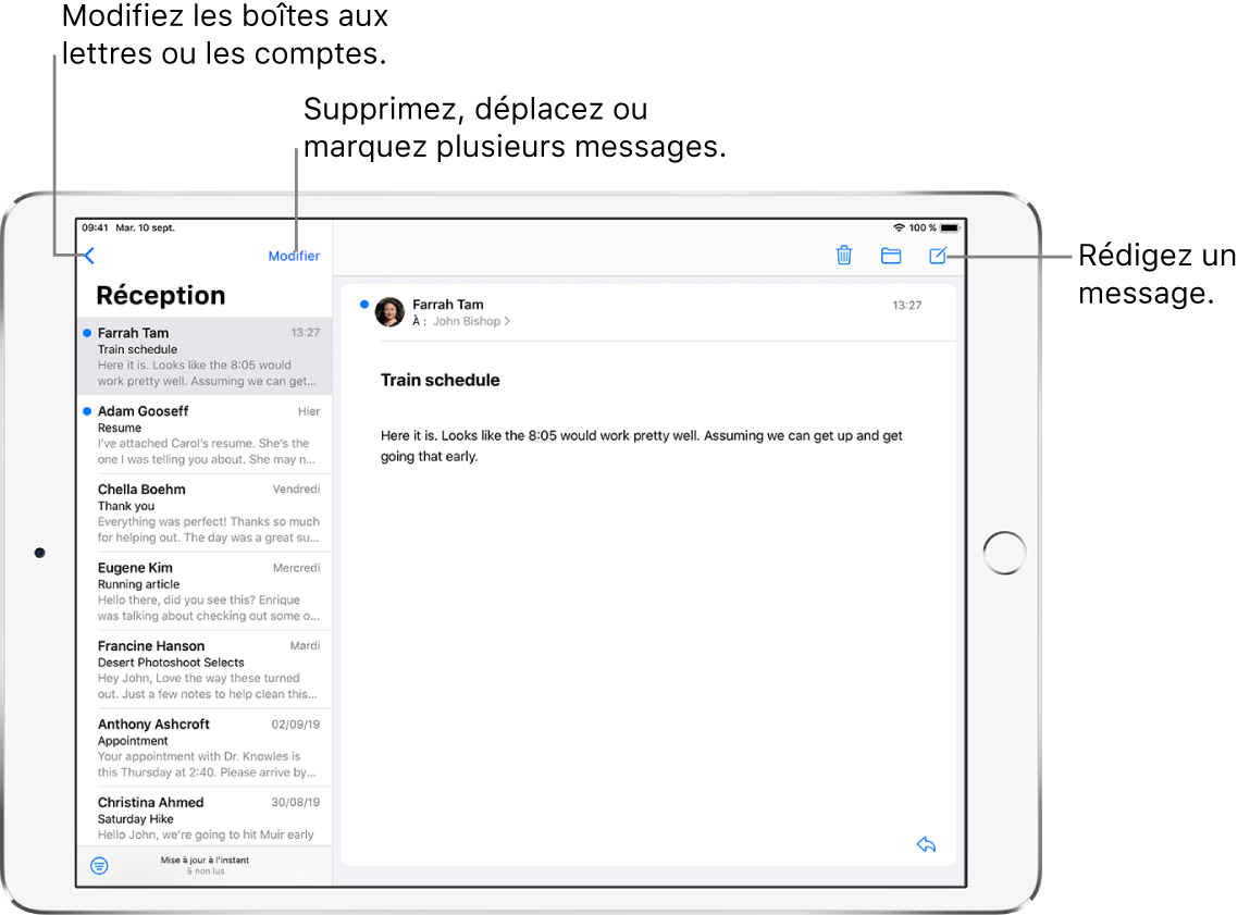 Ecrire Un E Mail Dans Mail Sur L Ipad Assistance Apple