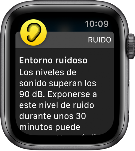 Una notificación de ruido.