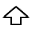 símbolo da tecla Maiúsculas