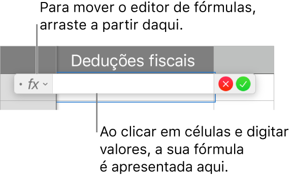 O editor de fórmulas.