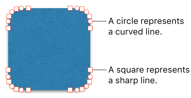 A shape with editable points.