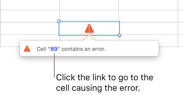 A cell error link.