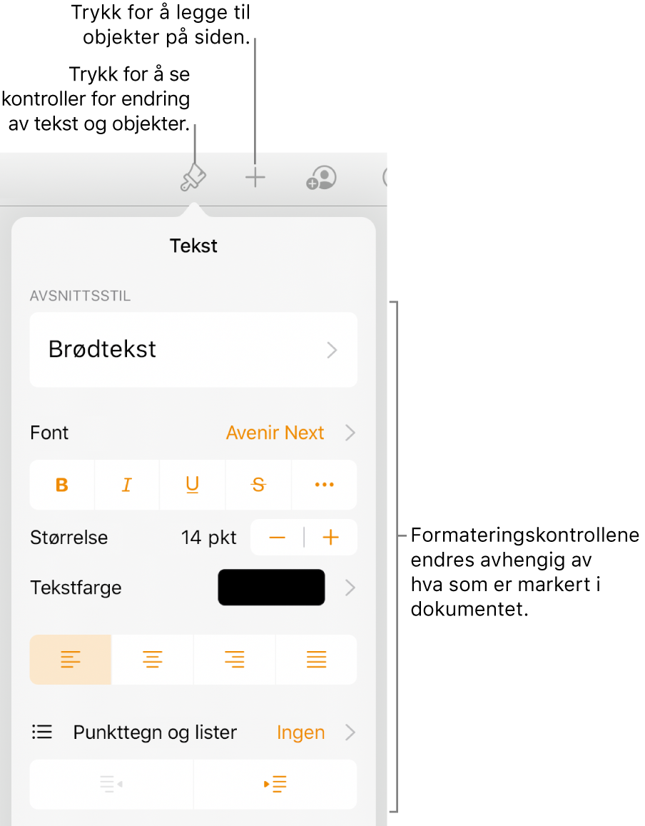 Format-kontrollene.