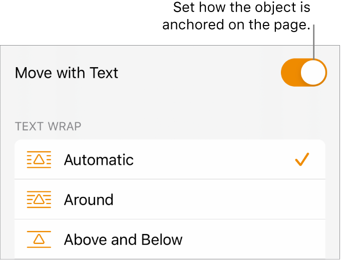 The Arrange controls with Move to Back/Front, Move with Text, and Text Wrap.