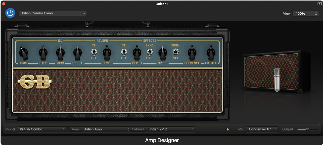 Plugin “Amp Designer”.