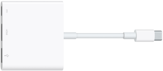 El adaptador multipuerto de USB-C a AV digital