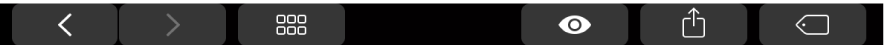 Το Touch Bar με συγκεκριμένα κουμπιά για το Finder, όπως το κουμπί «Κοινή χρήση».