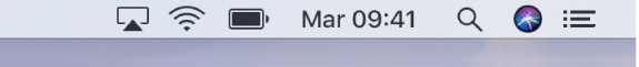 Menu di stato.