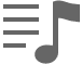 Icono de lista de reproducción de música