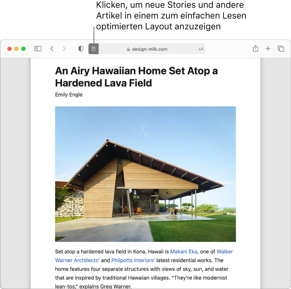 Ein Artikel im Reader ohne Werbung und Navigationselemente.