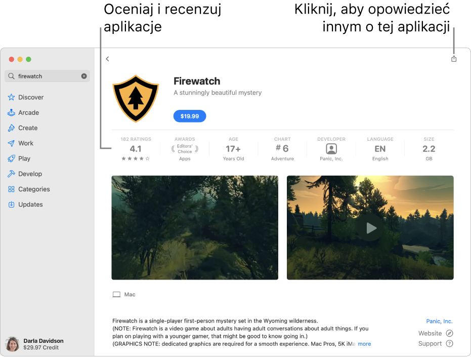 Recenzje aplikacji od klientów w App Store.