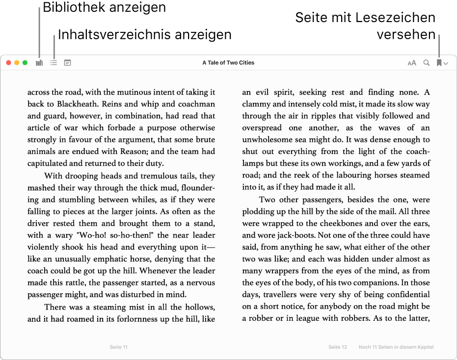 Optionen in einem geöffneten Buch.