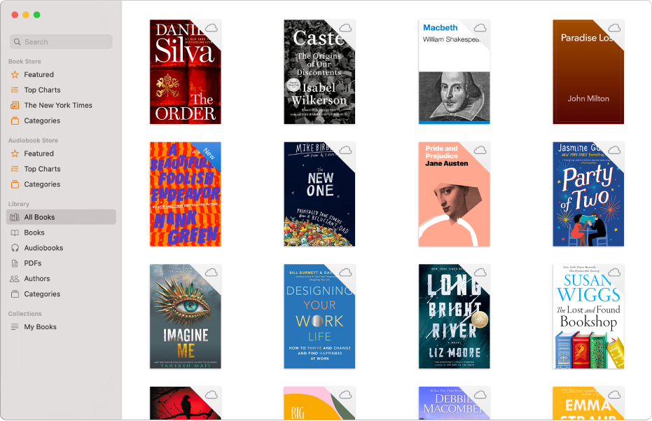 La collection « Tous les livres » de la bibliothèque.
