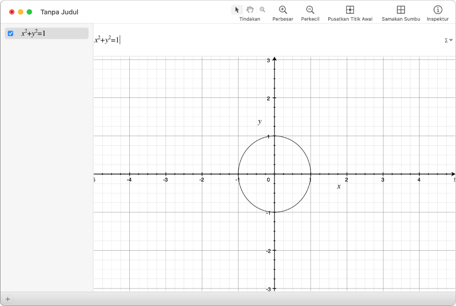 Persamaan dan grafik lingkaran.