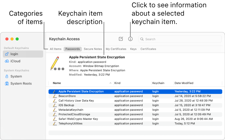 mac keychain access export private key