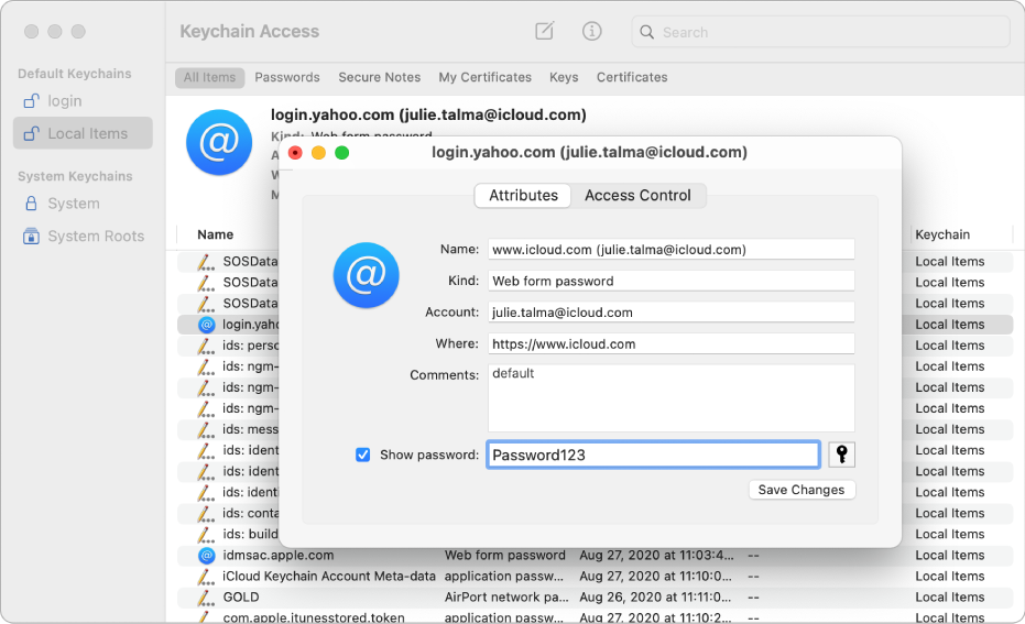 mac keychain access utilities