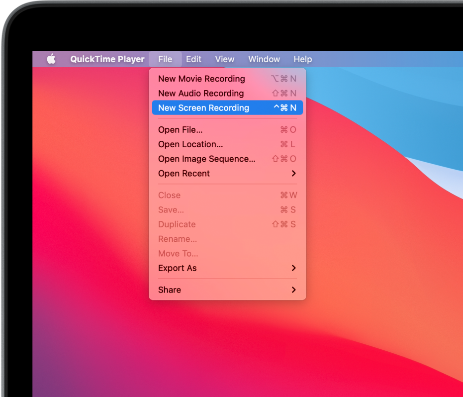 mac shortcut screen recording