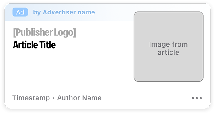 Publisher logo display example.