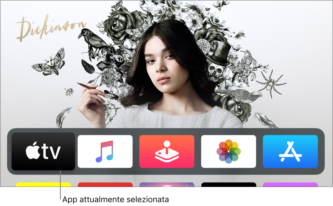 Schermata Home di Apple TV