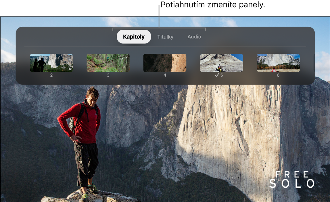 Menu Informácie počas prehrávania