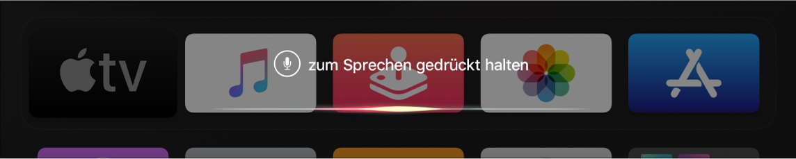 Home-Bildschirm mit Siri-Aufforderung