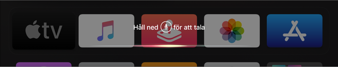 Hemskärmen med en Siri-fråga