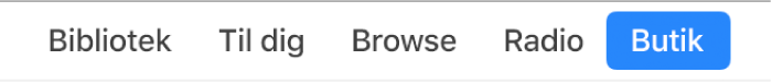 Knappen Butik på navigationslinjen.