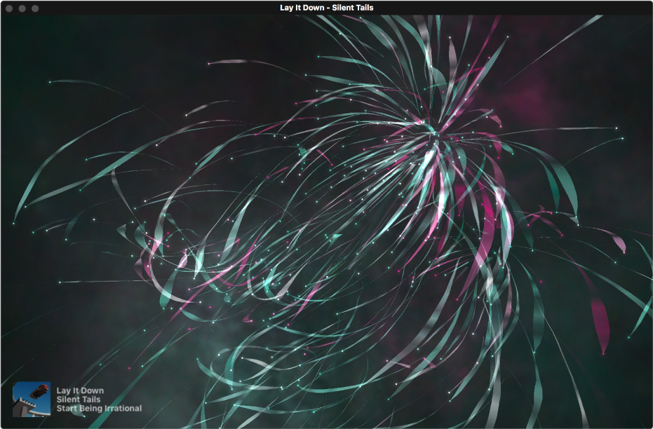 The iTunes visualizer window.