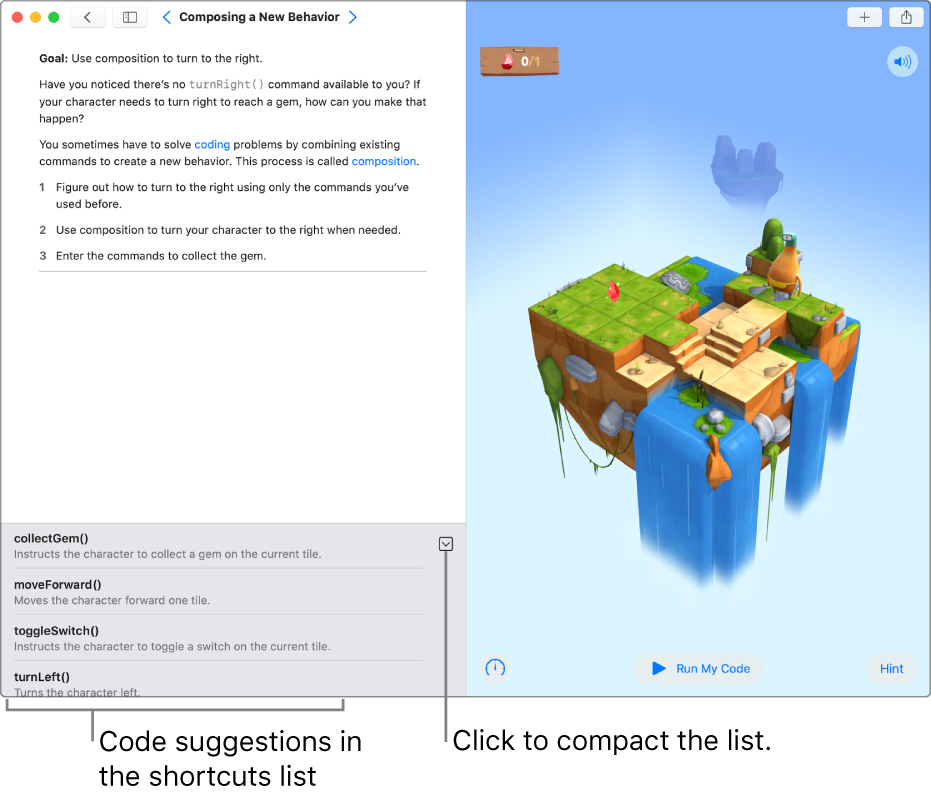 Enter Code In Swift Playgrounds On Mac Apple Podrska
