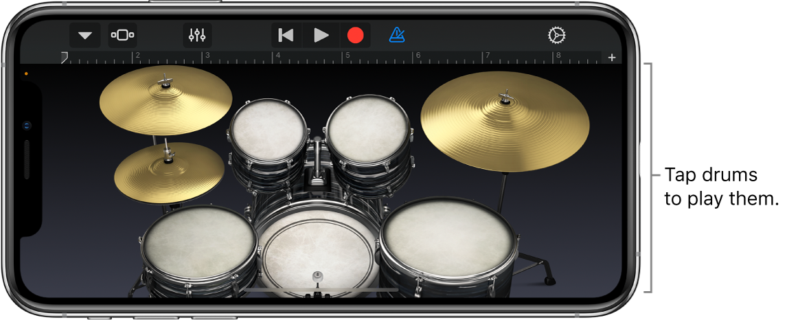 Play the Drums in GarageBand for iPhone 