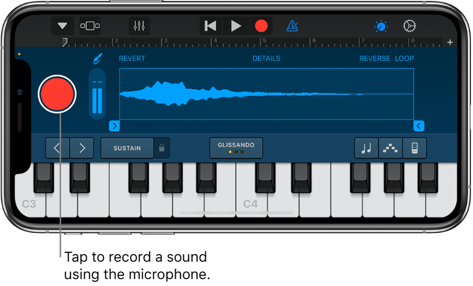 record a song on garageband iphone