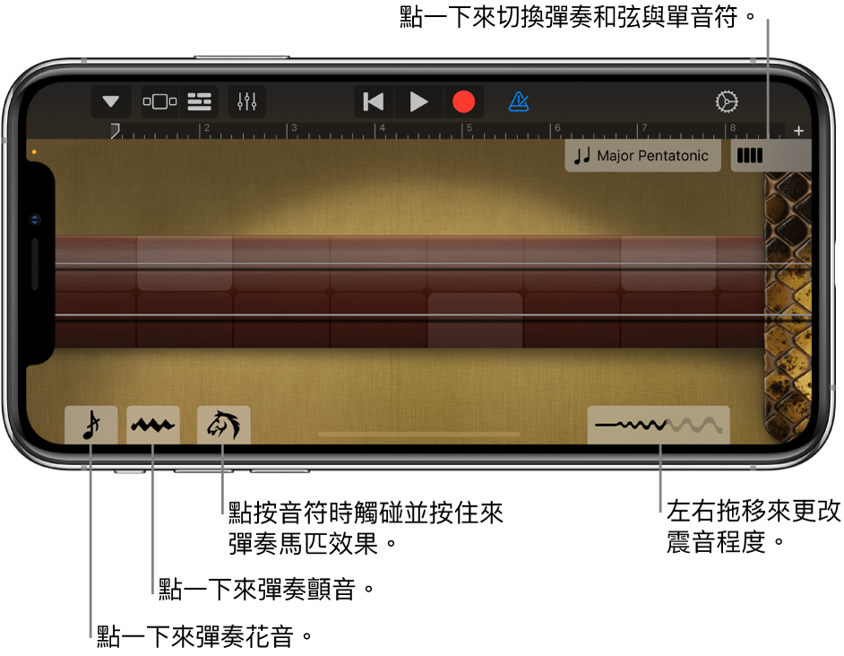 二胡,「音符」顯示方式。