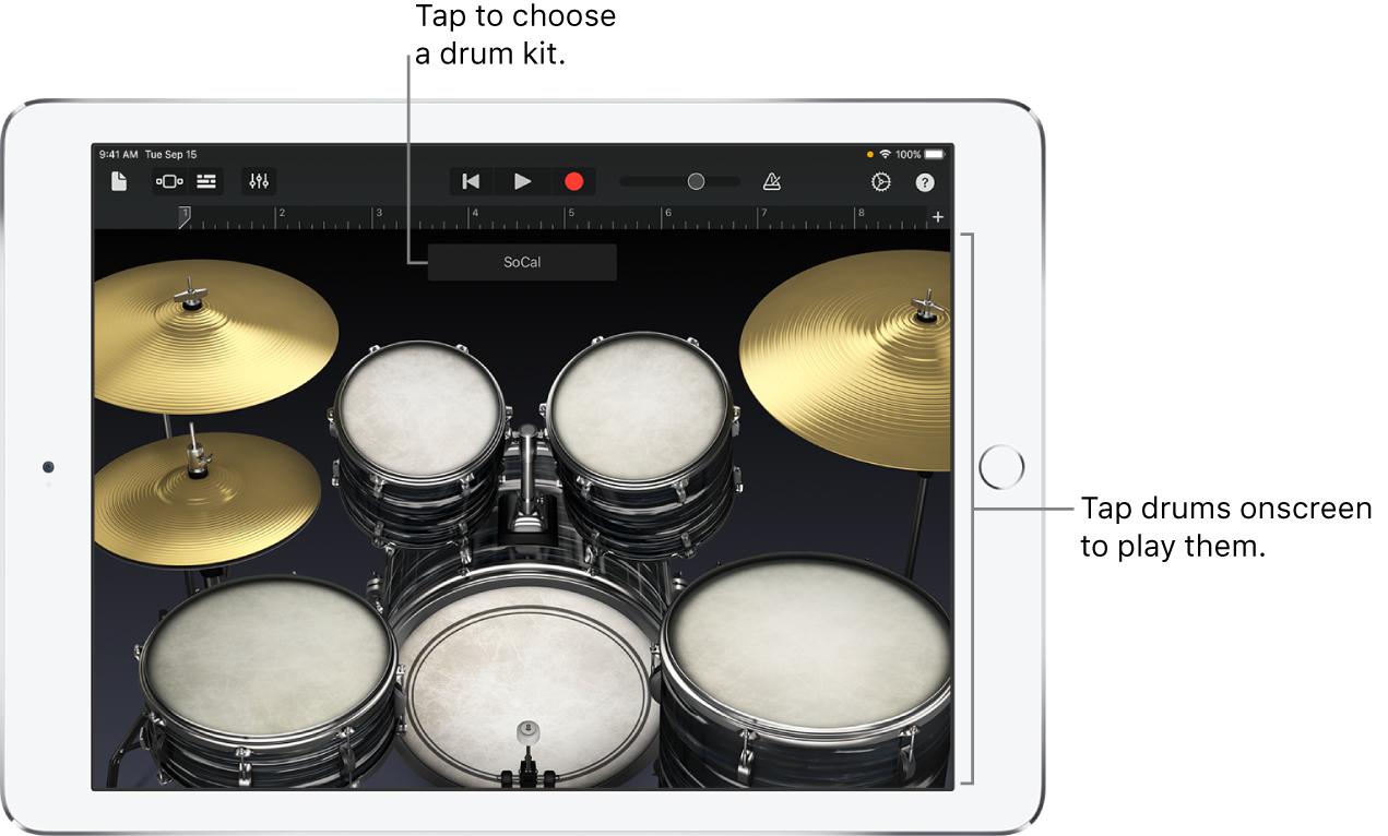 Play the Drums in GarageBand for iPad 