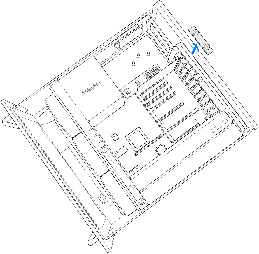 Rimozione della staffa laterale.