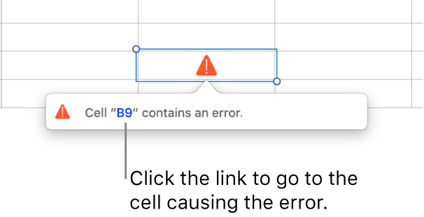 A cell error link.