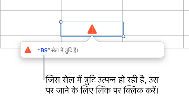 सेल त्रुटि लिंक।