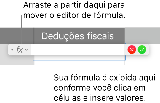 Editor de fórmula.